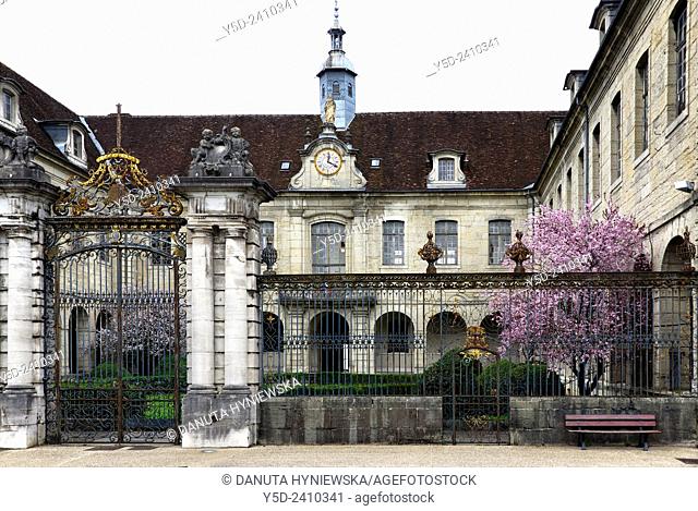 Hôtel-Dieu - hostel of God is the old name given to the principal hospital in French towns, Hôtel-Dieu in Lons-le-Saunier- capital of Jura department -...