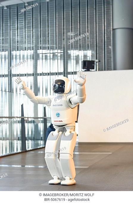 Human-like ASIMO, humanoid robot by Honda, National Museum of Emerging Science and Innovation, Miraikan, Tokyo, Japan, Asia