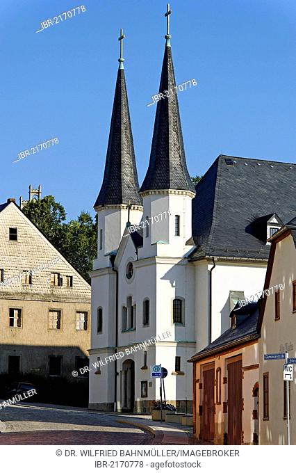 Hospital Church of St. Trinity, Schneeberg, Saxony, Germany, Europe