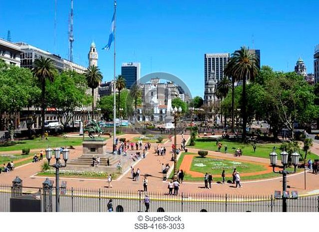 Argentina, Buenos Aires, Plaza De Mayo, Cabildo, Original Seat Of City Government In Background