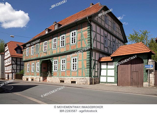 Hartwigsche Haus, historic half-timbered building, in the historic old town of Korbach, Waldeck-Frankenberg district, Hesse, Germany, Europe, PublicGround
