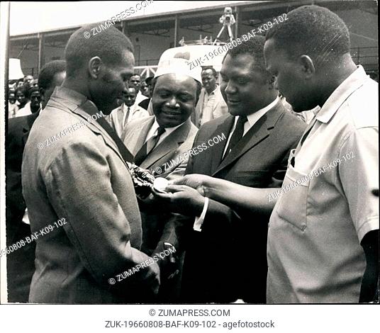 Aug. 08, 1966 - Kenya Athletes Given Big Welcome on Return Home: A triumphant welcome was accorded to the Kenyan Team from the Commonwealth Games in Jamaica