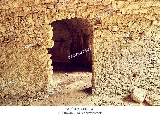 Stone chambers dug underground for shelter