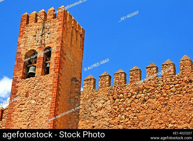 tower and walls of the Castle of Molina de Aragón or Fortress of Molina de los Caballeros, Guadalajara, Spain