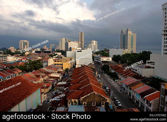 Malaysia, Penang, Georgetown, aerial view,