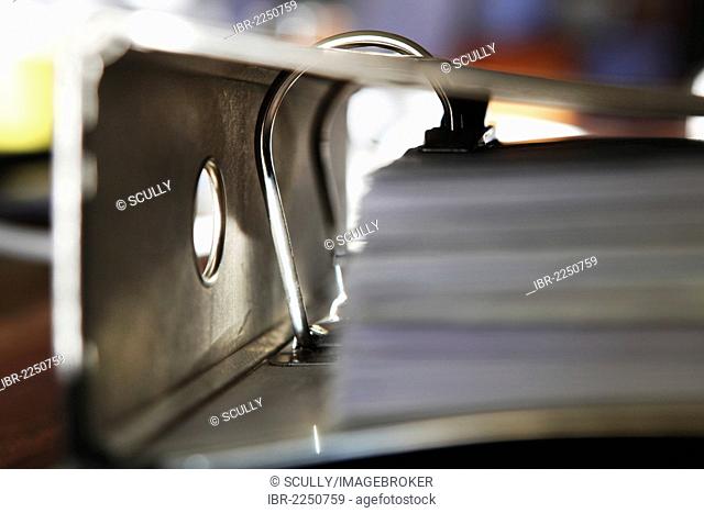 Ring binder in an office