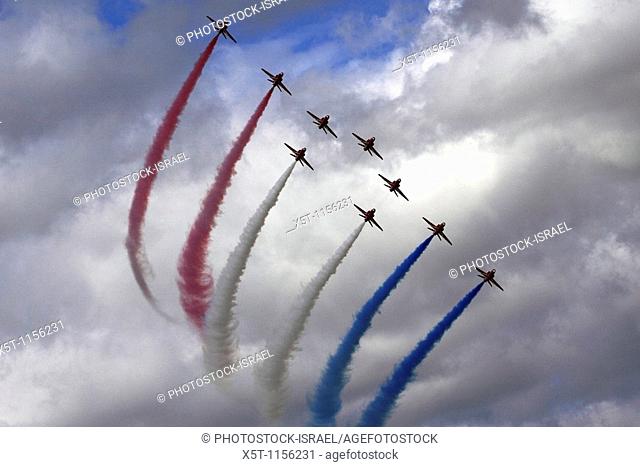 Royal Air Force Aerobatic Team Red Arrows at the Royal International Air Tattoo RIAT Air Show July 2009