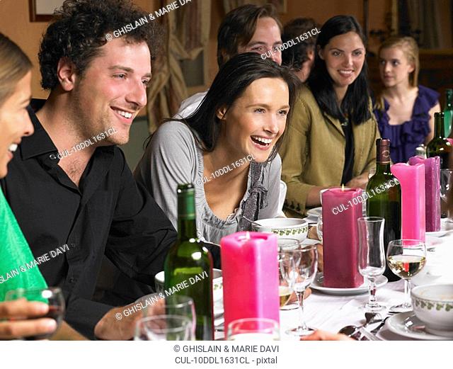People talking during dinner