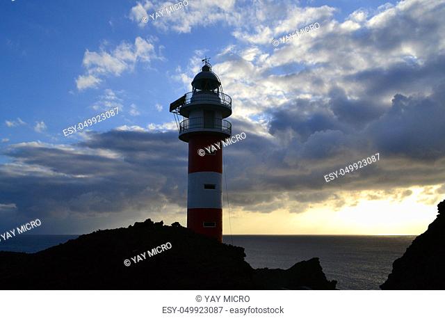 Lighthouse on sunset, Tenerife, Canary Islands, Spain