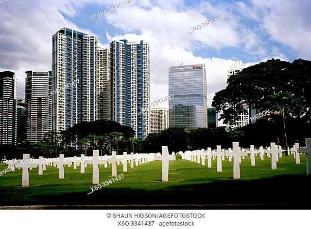 Manila American War Cemetery and Memorial in Bonifacio Global City in Manila in Luzon Metro Manila in the Philippines in Southeast Asia Far East