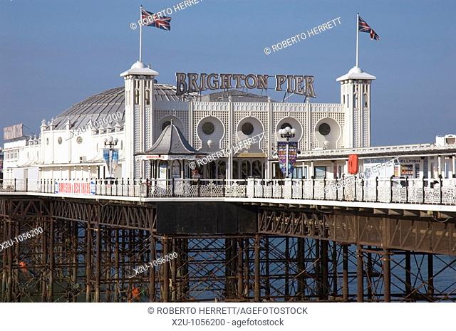 Brighton Pier in East Sussex, England