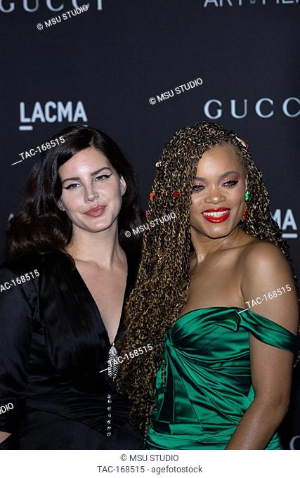 Lana Del Rey and Andra Day attend the 2018 LACMA Art + Film Gala at LACMA on November 3, 2018 in Los Angeles, California
