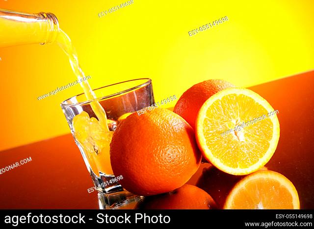 Fresh and cold orange drink