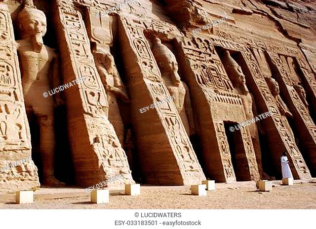 ABU SIMBLE - APRIL 29:The Great Temple of Abu Simbel on the border of Egypt and Sudan on April 29 2007.The temples were dismantled and relocated in 1968 200 and...