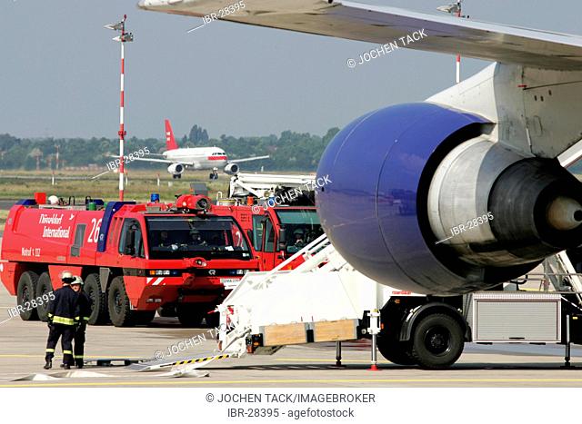 DEU, Germany, Duesseldorf: Emergency exercise at the Duesseldorf International airport