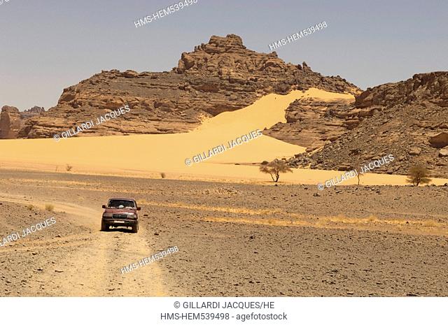 Libya, Fezzan, Sahara desert, Akakus, Wadi Teshuinat
