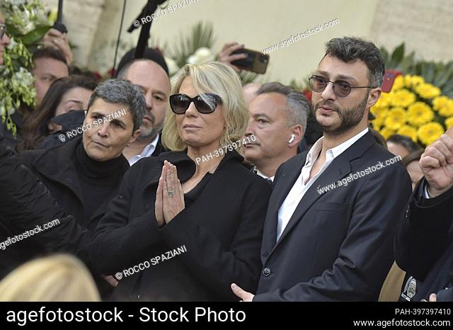 Maria De Filippi.Rome, funeral of Maurizio Costanzo. February 27, 2023. - Rome/Italien