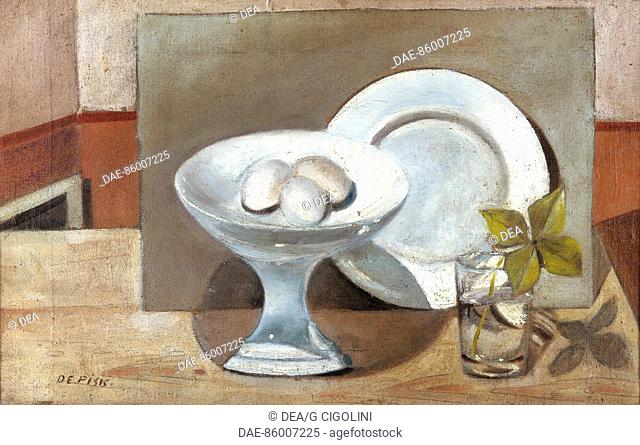 Filippo De Pisis (1896-1956), Still Life with Eggs.  Bologna, Galleria D'Arte Moderna (Modern Art Gallery)