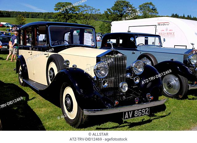 1936 CREAM, BLACK ROLLS ROYCE CLASSIC CAR; RABY CASTLE, STAINDROP, NORTH YORKSHIRE; 22/08/2010