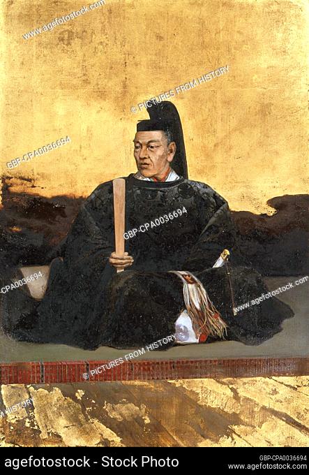 Japan: 'Portrait of Tokugawa Yoshimune'. Oil on canvas painting by Kawamura Kiyoo (1852-1934), 1892.<br/><br/> Tokugawa Yoshimune (November 27, 1684 - July 12