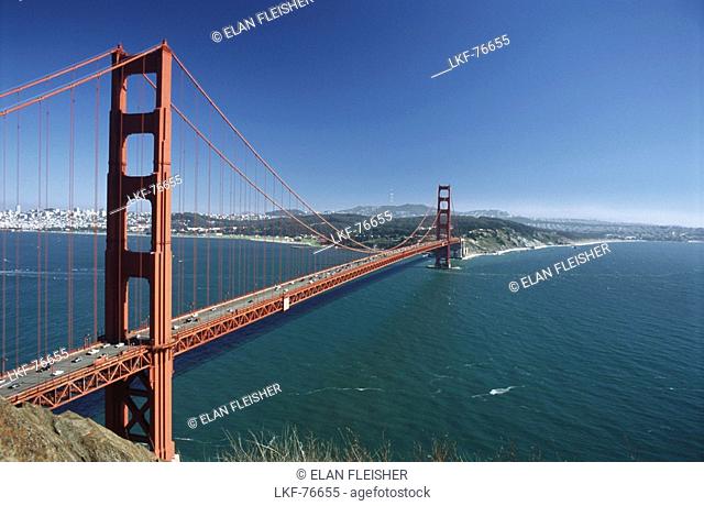 Golden Gate Bridge, Marin headlands, San Francisco, California, USA