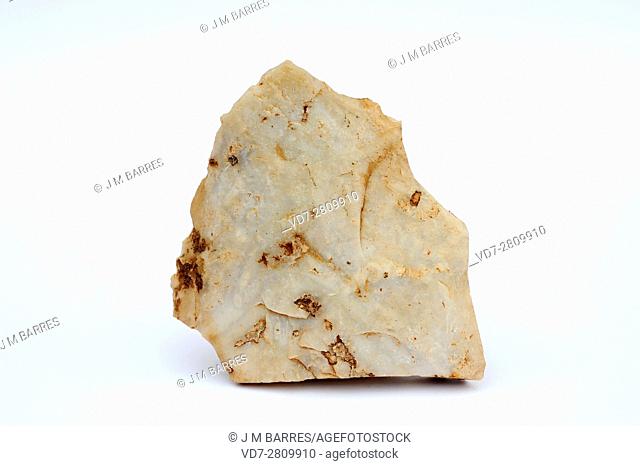 Chert or silex is a cryptocrystalline or microcrystalline sedimentary rock composed of quartz. This sample comes from Tarragona, Catalonia, Spain