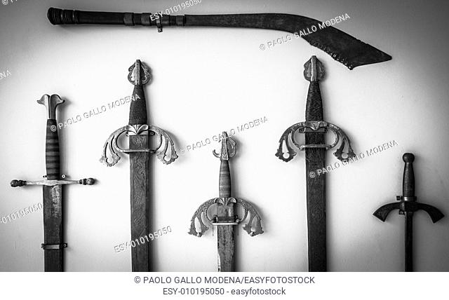 Spanish sword collection detail, sigle XVI