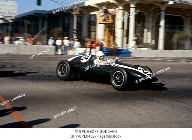 Jack Brabham in a Cooper Climax T51 in the historic inaugural US GP West at Long Beach 1977