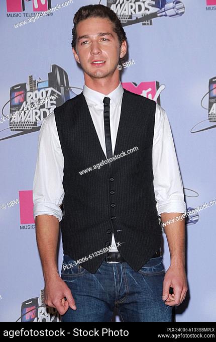 Shia Labeouf at the 2007 MTV Movie Awards - Press Room held at the Gibson Amphitheater, Universal Studios Hollywood in Universal City, CA