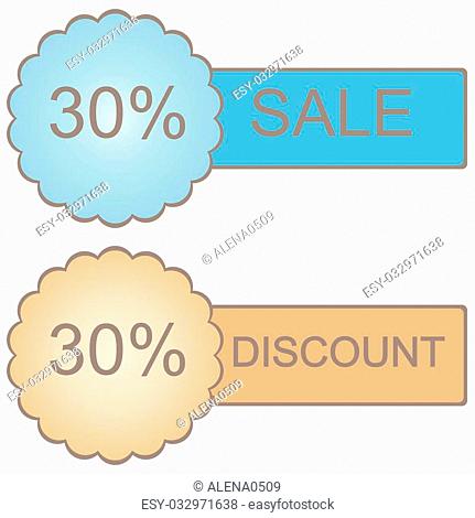 Sale up to 30 percent off white background