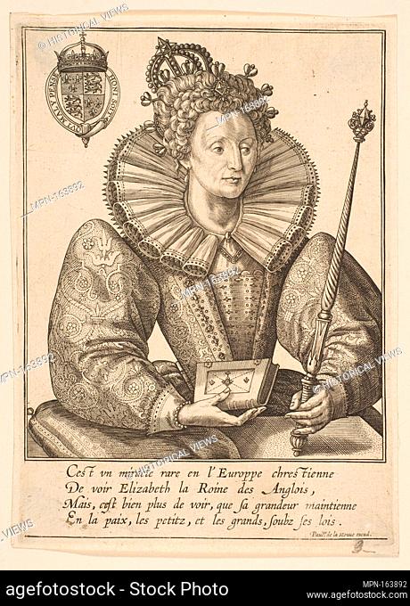Queen Elizabeth I of England. Artist: Attributed to Frans Huys (Netherlandish, 1522-1562); Publisher: Paul de la Houve (Paris); Sitter: Elizabeth I