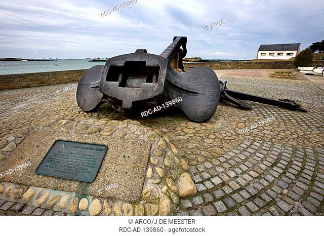 Anchor of oil tanker  'Amoco Cadiz' ship accident in 1978 Portsall Finistere Brittany France
