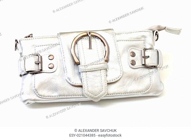 Modern silver clutch purse