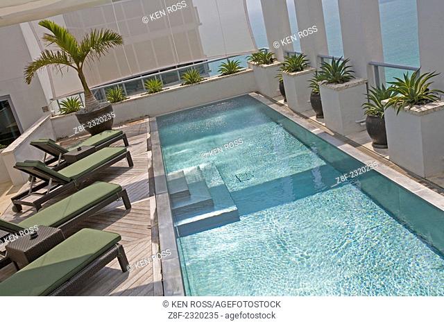 Pool of the 40th Floor Penthouse, Setai Hotel, Miami Beach, Florida, USA