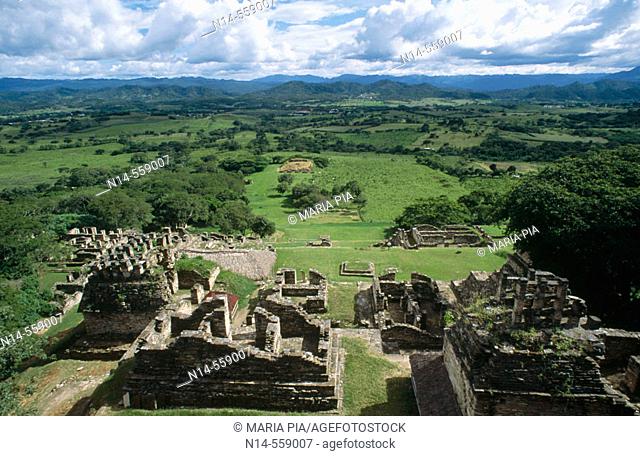 Toniná city, ruins of ancient maya city. Ocosingo valley, Chiapas, Mexico