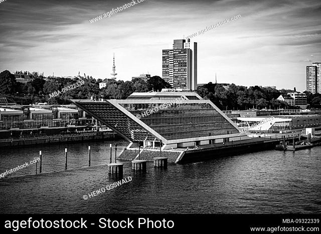 Dockland Hamburg, Germany, Europe, black and white