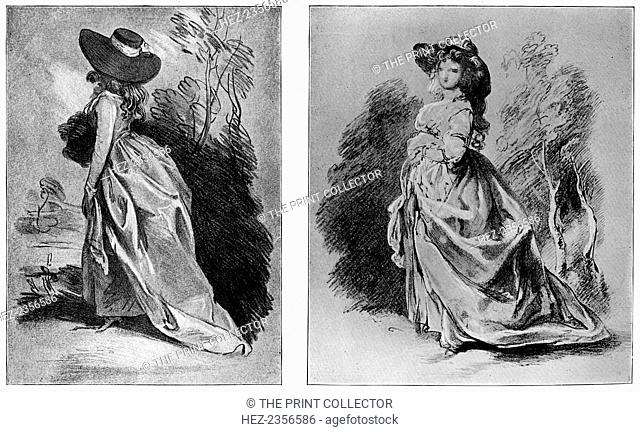 Gainsborough's studies for his celebrated portrait of the Duchess of Devonshire, c1787 (1901). A print from The Magazine of Art, Cassell and Company, Limited