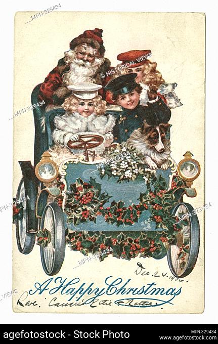 A happy Christmas. Raphael Tuck & Sons (Publisher). Holiday postcards Christmas - Santa. Date Issued: ca. 190- Place: London