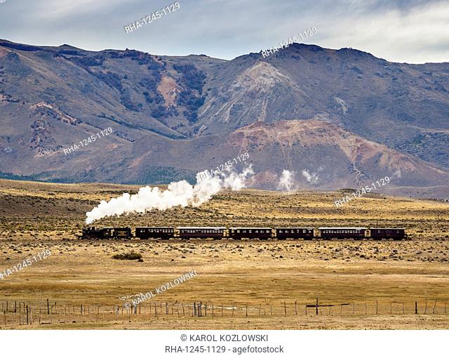 Old Patagonian Express La Trochita, steam train, Chubut Province, Patagonia, Argentina, South America