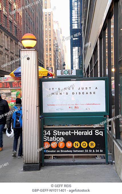 34 Street-Herald Sqaure Station, Sixth avenue, New York, United States
