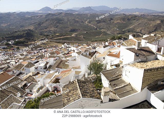 Panorama of Olvera is one of the most beautiful villages in Spain. Andalusia Spain
