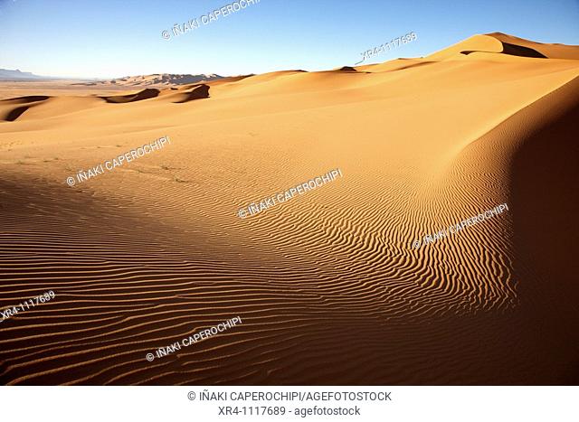 Sand dunes in a desert, Wadi Tanezzouft, Ghat, Libia