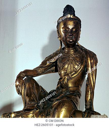 Chi'n dynasty gilt-bronze statuette of the Bodhisattva Kuan-yin From the British Museum's collection, 12th century