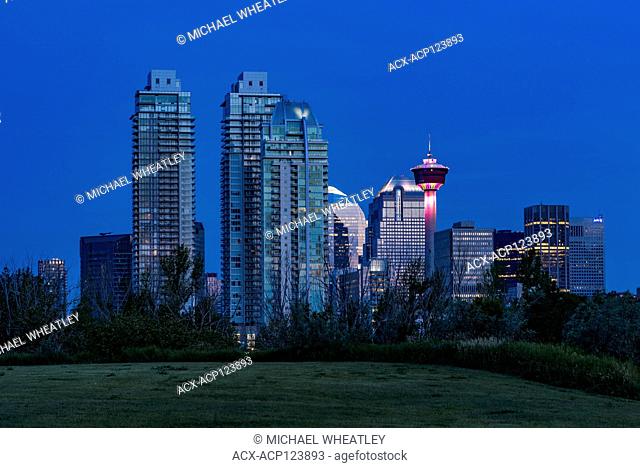 Skyline with Calgary Tower, Calgary, Alberta, Canada