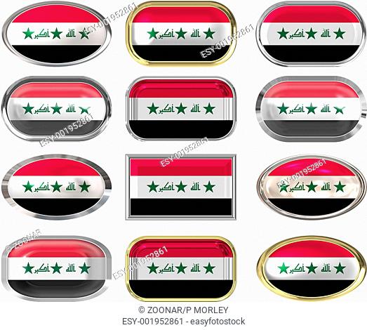 12 buttons of the Flag of Iraq