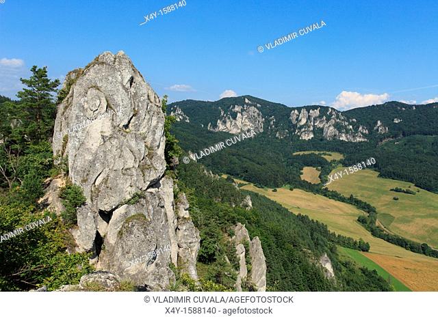 View of the nature reserve Sulovske skaly, Slovakia