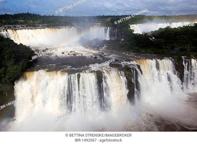 Iguazu Falls on the Argentinian Brazilian border, Argentina, Brazil, South America