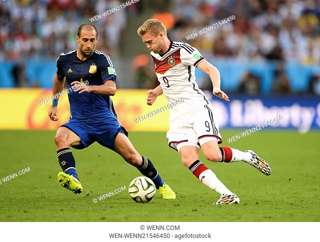 2014 FIFA World Cup Final - Germany (0) v (0) Argentina (1-0 AET), held at the Maracana Stadium (Estadio Maracana) Featuring: Mascherano