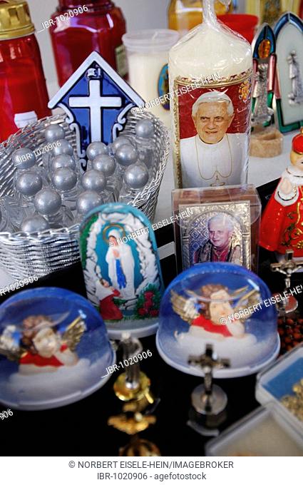 Devotional objects of Pope Benedict XVI, Altoetting, Chiemgau, Bavaria, Germany, Europe