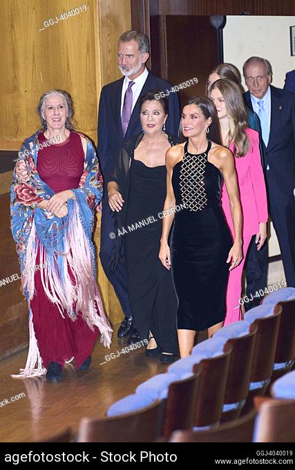 Queen Letizia of Spain, Crown Princess Leonor, Princess Sofia attends '30th Musical Week' closing concert at Principe Felipe Auditorium on October 27